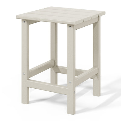 WestinTrends Malibu 14" Square Outdoor Side Table for Adirondack Chair, Sand