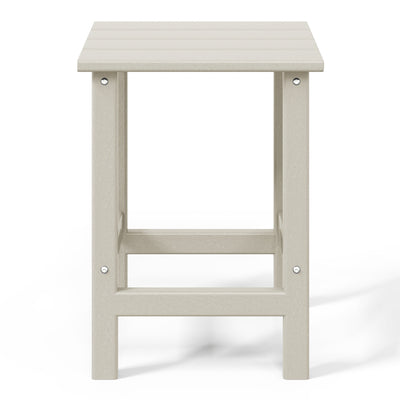 WestinTrends Malibu 14" Square Outdoor Side Table for Adirondack Chair, Sand