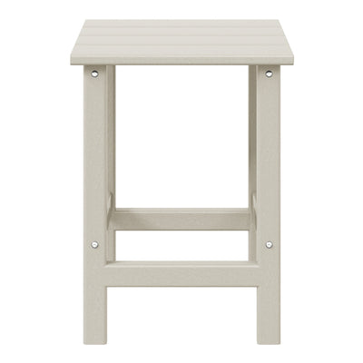 WestinTrends Malibu 14" Square Outdoor Side Table for Adirondack Chair, Sand