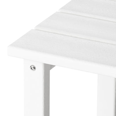 WestinTrends Malibu 14" Square Outdoor Side Table for Adirondack Chair, White