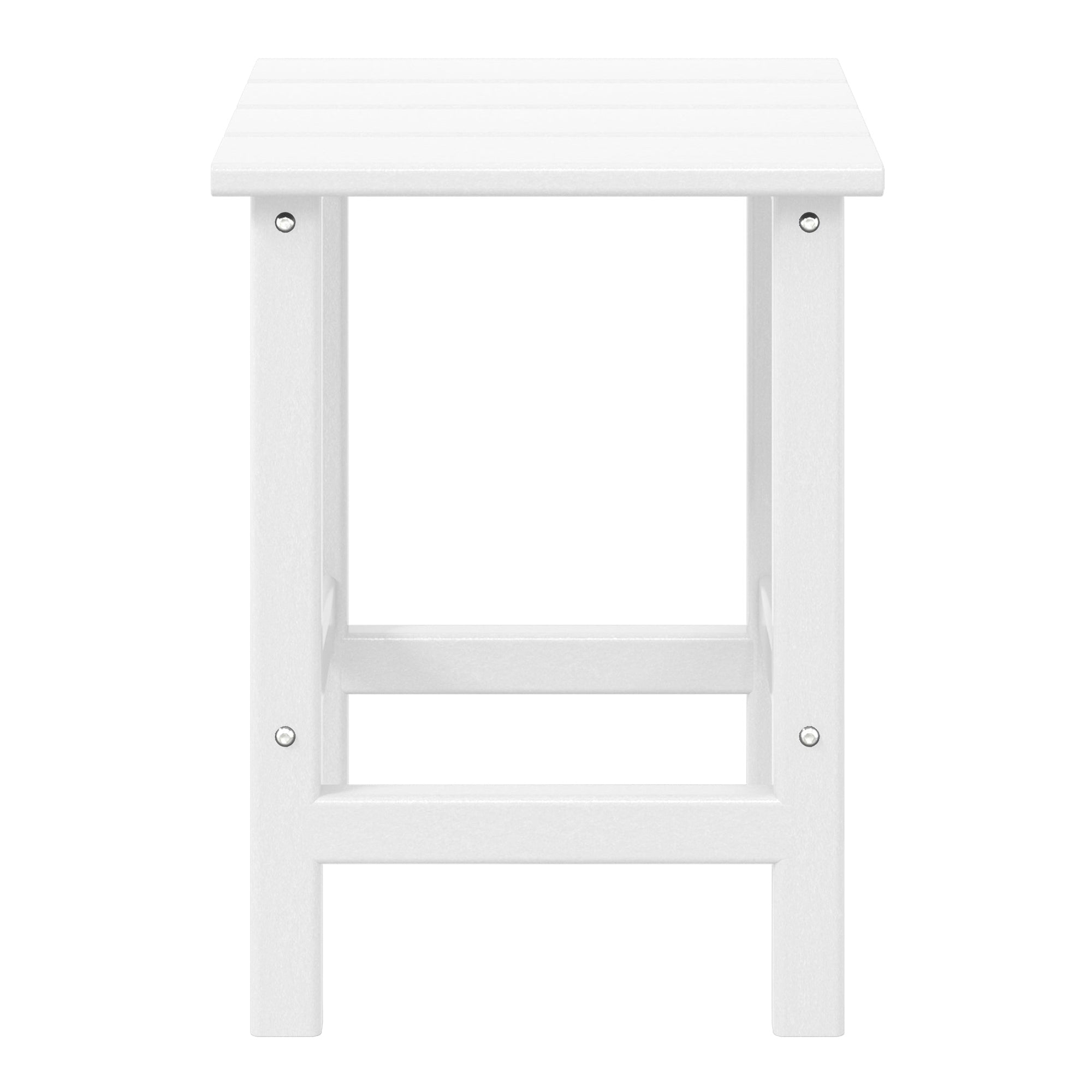 WestinTrends Malibu 14" Square Outdoor Side Table for Adirondack Chair, White