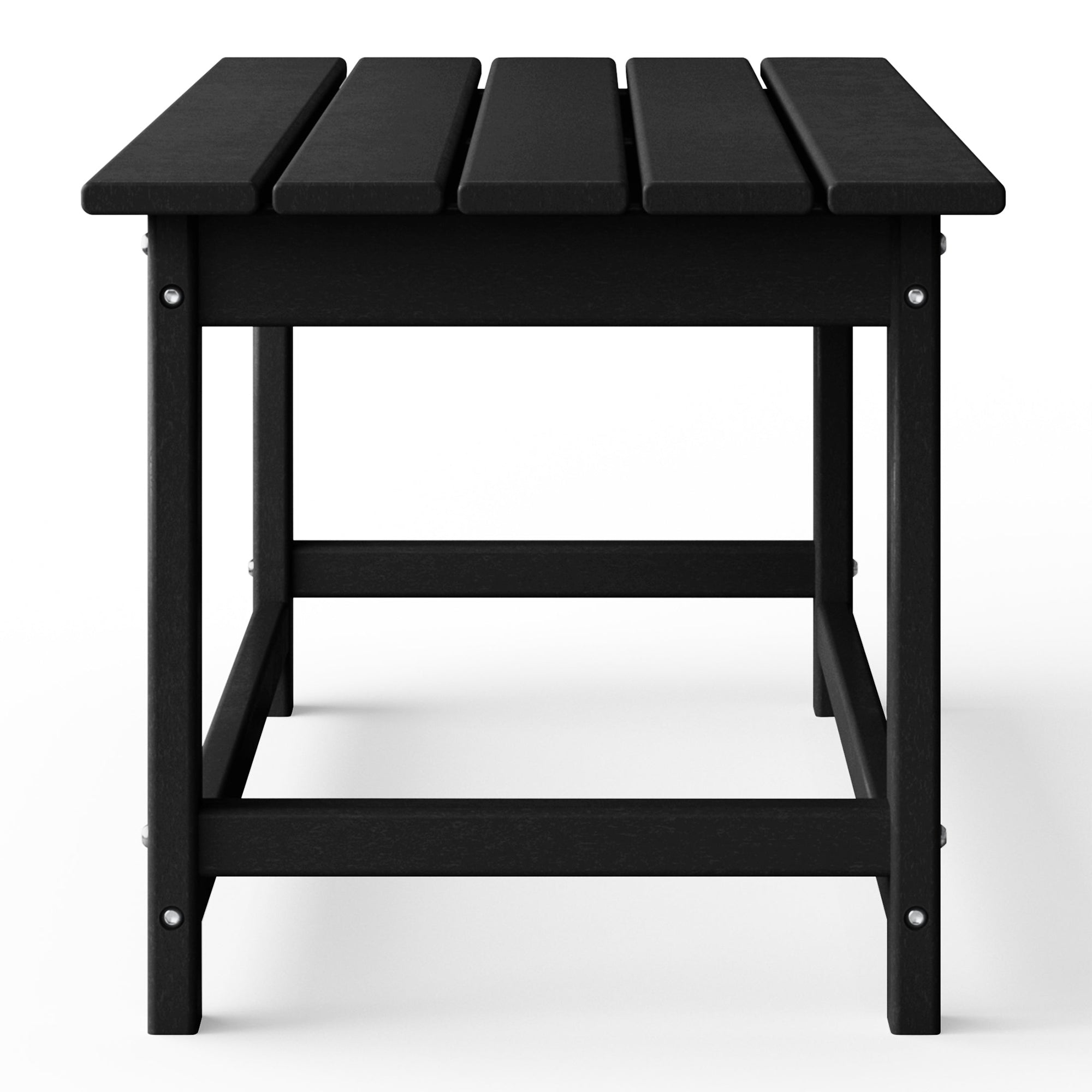 WestinTrends Malibu Outdoor Poly Lumber Coffee Table, 35.25 x 17.5 Inch, Black