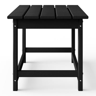 WestinTrends Malibu Outdoor Poly Lumber Coffee Table, 35.25 x 17.5 Inch, Black