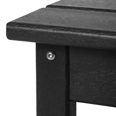 WestinTrends Malibu Outdoor Poly Lumber Coffee Table, 35.25 x 17.5 Inch, Black