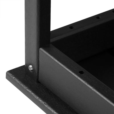 WestinTrends Malibu Outdoor Poly Lumber Coffee Table, 35.25 x 17.5 Inch, Black