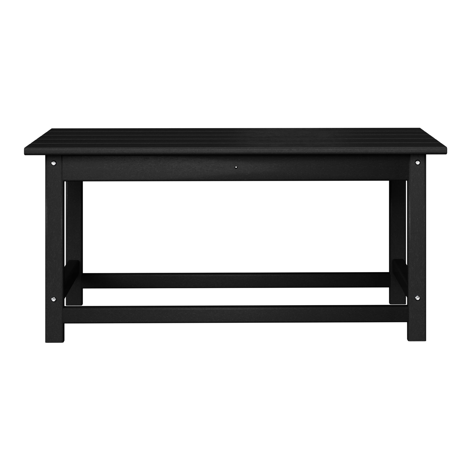 WestinTrends Malibu Outdoor Poly Lumber Coffee Table, 35.25 x 17.5 Inch, Black