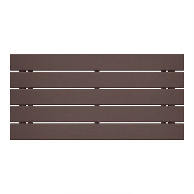 WestinTrends Malibu Outdoor Poly Coffee Table, 35.25 x 17.5 Inch, Dark Brown