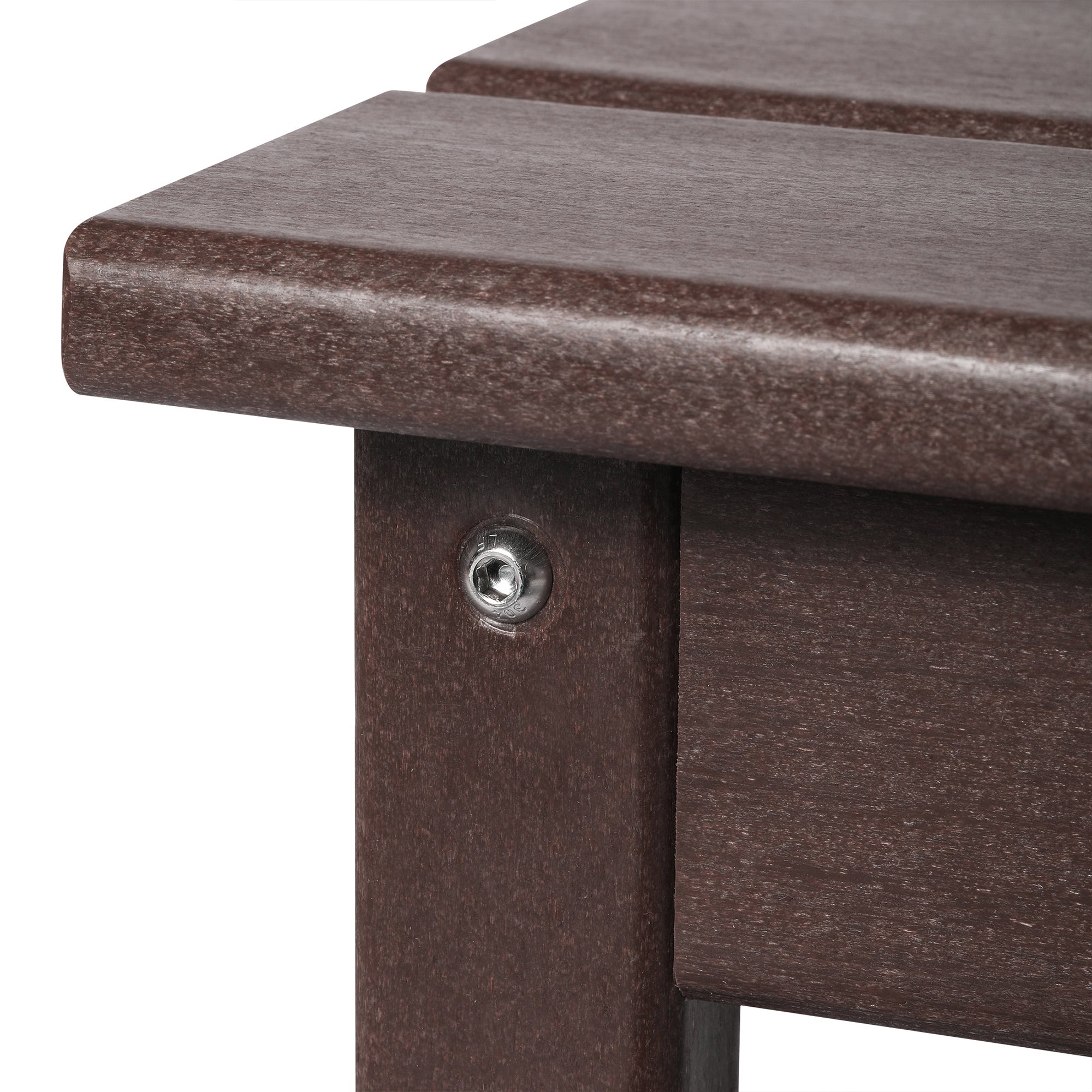 WestinTrends Malibu Outdoor Poly Coffee Table, 35.25 x 17.5 Inch, Dark Brown