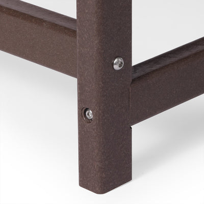 WestinTrends Malibu Outdoor Poly Coffee Table, 35.25 x 17.5 Inch, Dark Brown