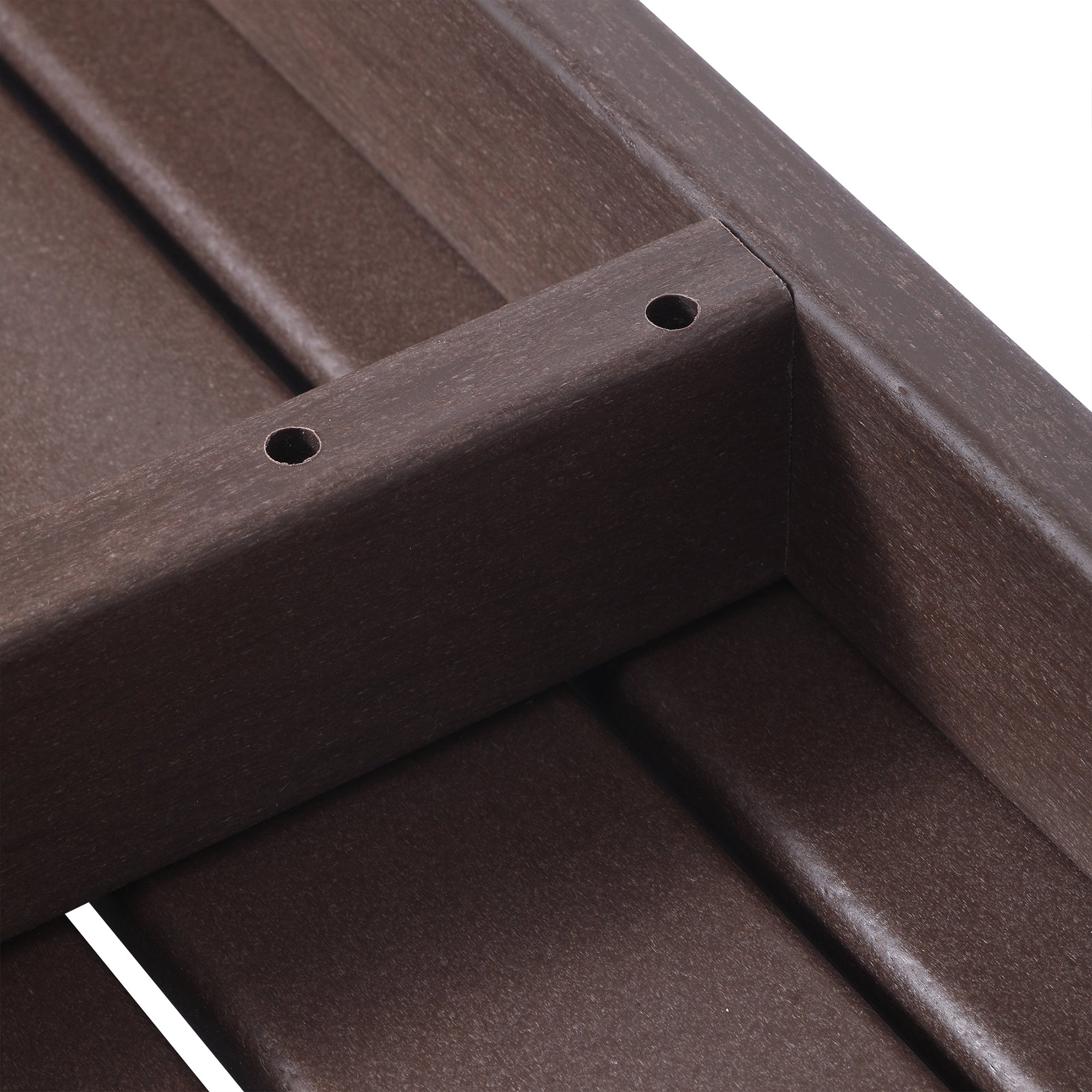 WestinTrends Malibu Outdoor Poly Coffee Table, 35.25 x 17.5 Inch, Dark Brown