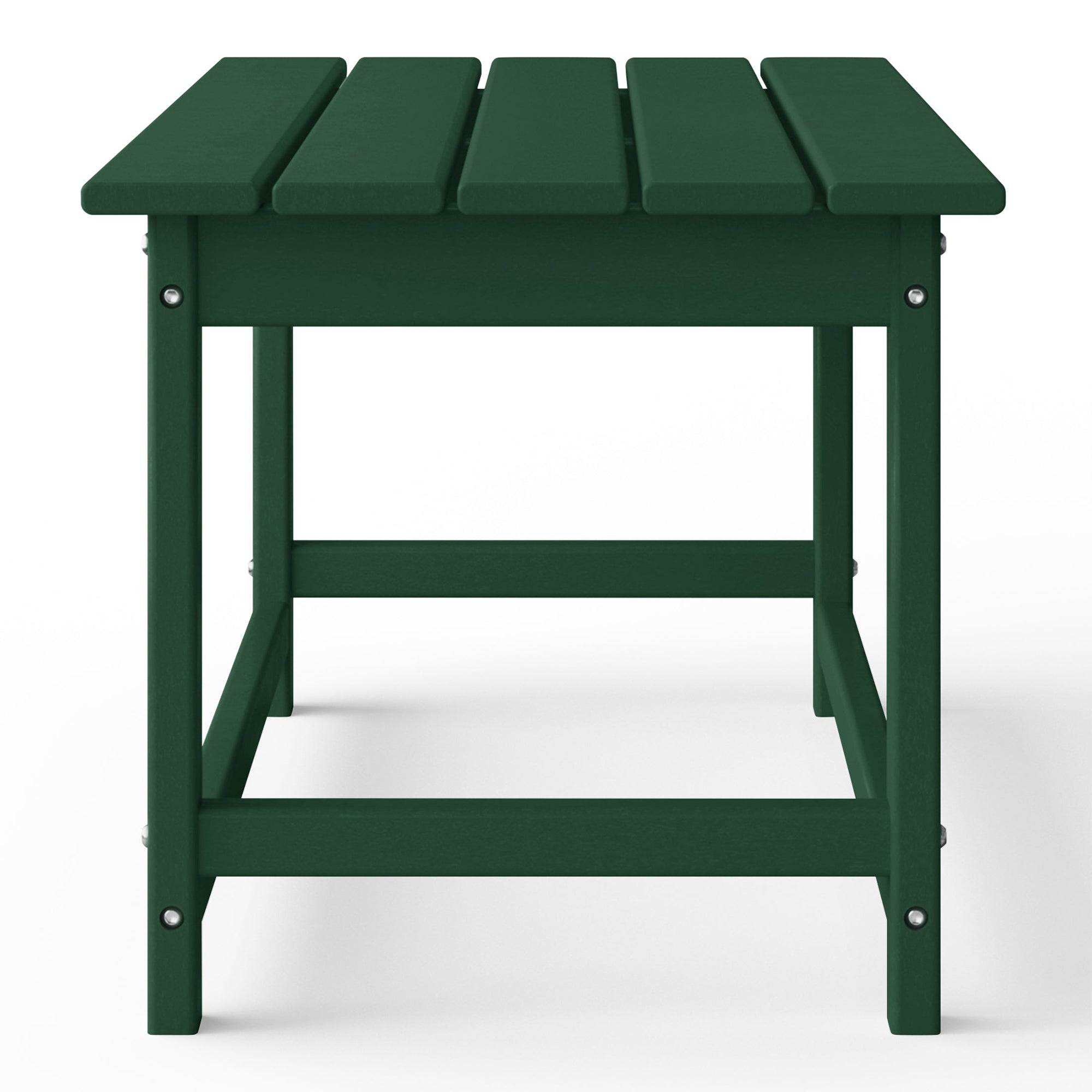 WestinTrends Malibu Outdoor Poly Coffee Table, 35.25 x 17.5 Inch, Dark Green