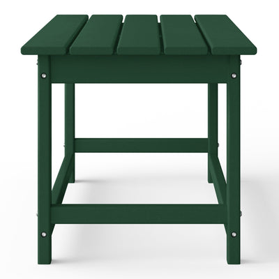 WestinTrends Malibu Outdoor Poly Coffee Table, 35.25 x 17.5 Inch, Dark Green