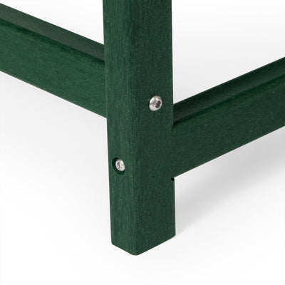 WestinTrends Malibu Outdoor Poly Coffee Table, 35.25 x 17.5 Inch, Dark Green