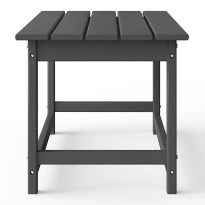 WestinTrends Malibu Outdoor Poly Lumber Coffee Table, 35.25 x 17.5 Inch, Gray
