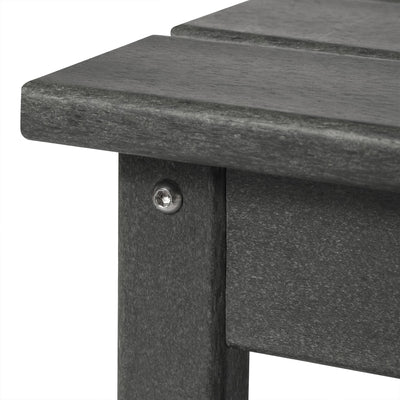 WestinTrends Malibu Outdoor Poly Lumber Coffee Table, 35.25 x 17.5 Inch, Gray