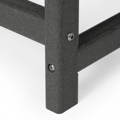 WestinTrends Malibu Outdoor Poly Lumber Coffee Table, 35.25 x 17.5 Inch, Gray
