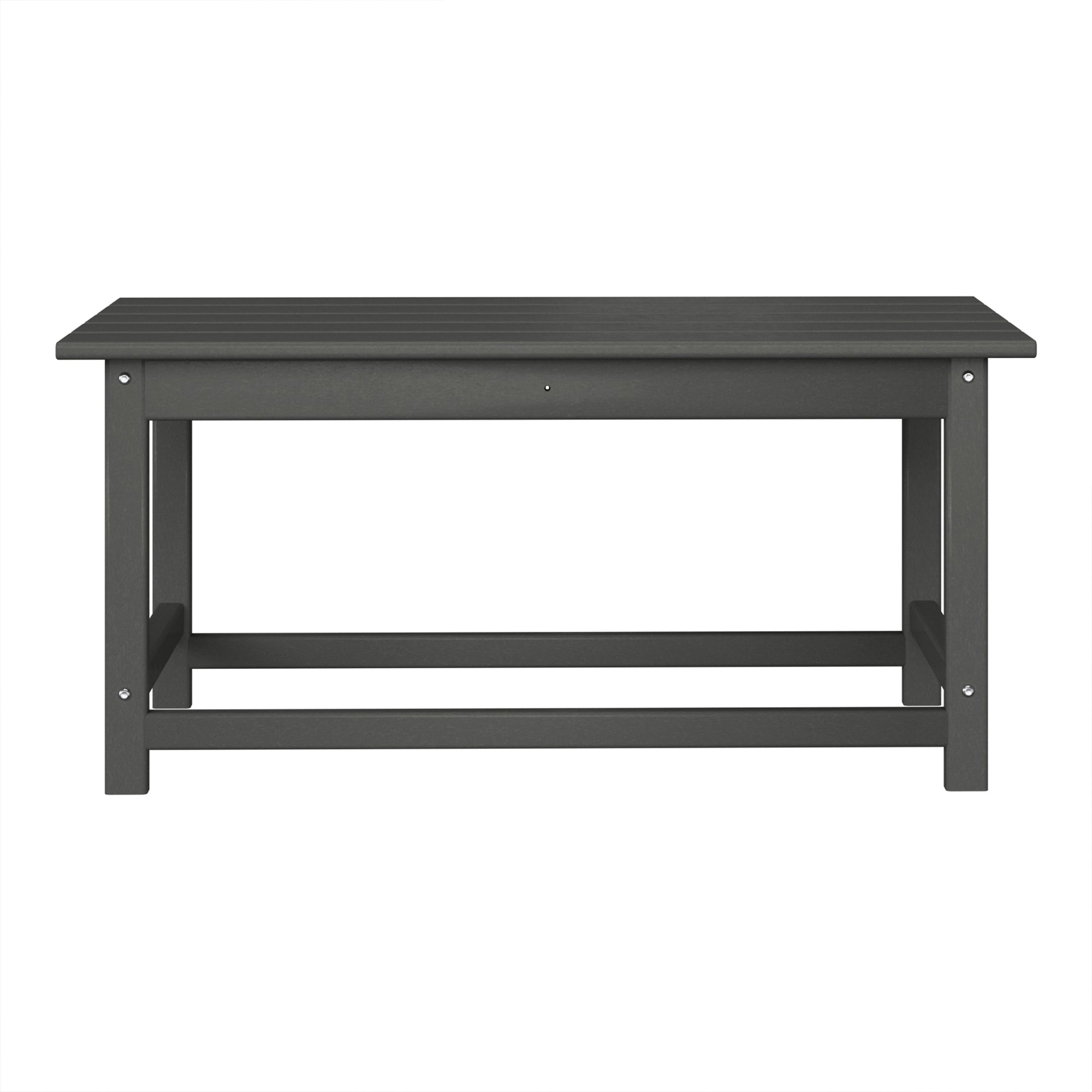WestinTrends Malibu Outdoor Poly Lumber Coffee Table, 35.25 x 17.5 Inch, Gray