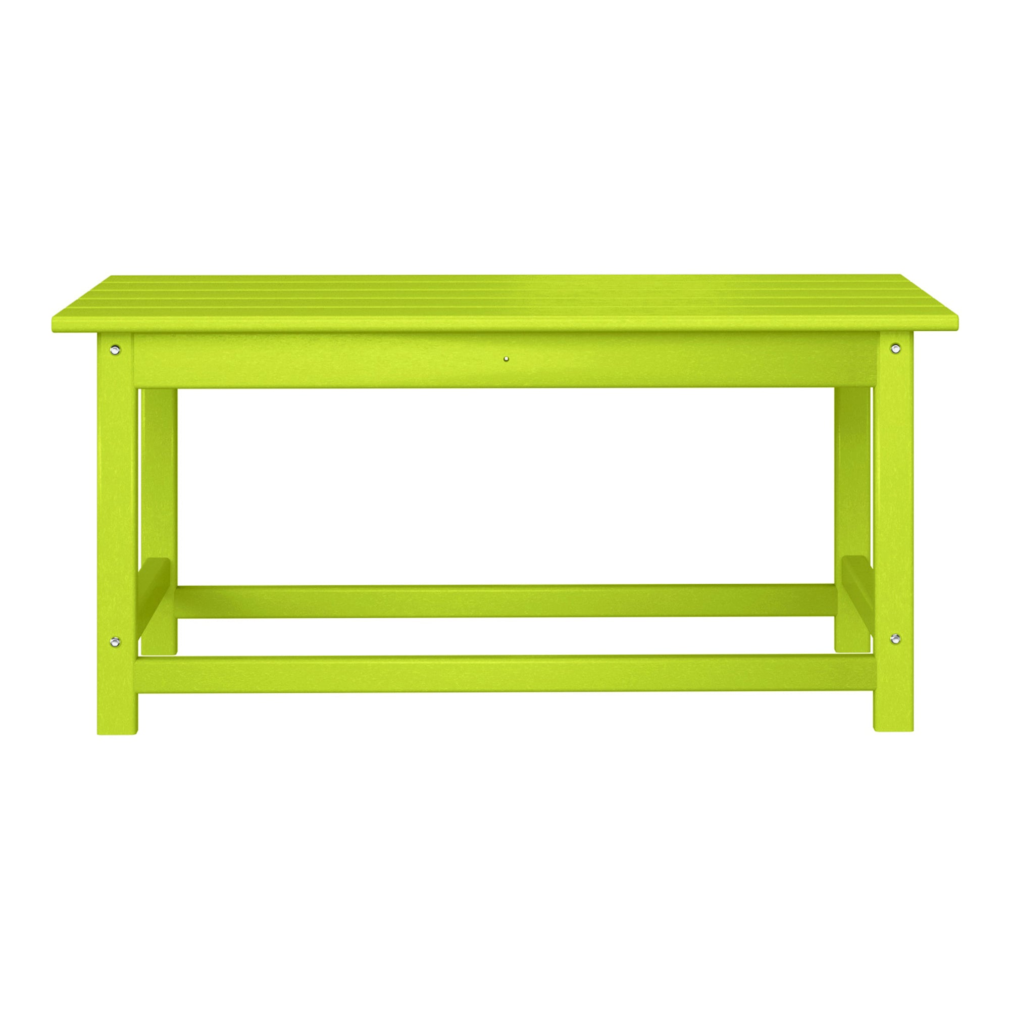 WestinTrends Malibu Outdoor Poly Lumber Coffee Table, 35.25 x 17.5 Inch, Lime