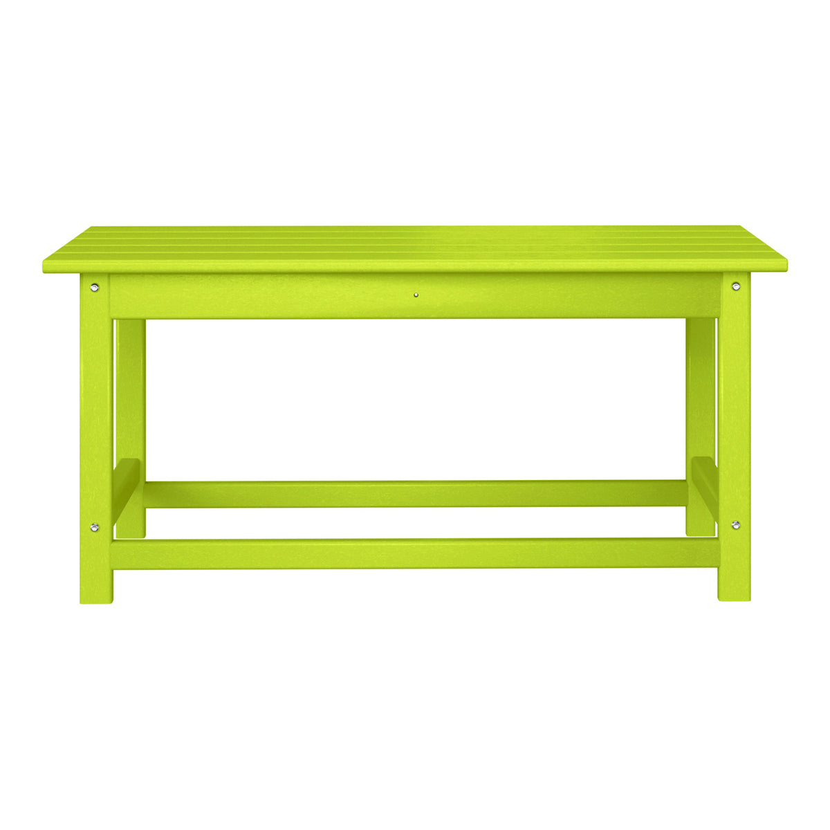 WestinTrends Malibu Classic Folding Adirondack Chairs & Coffee Table Set, Lime
