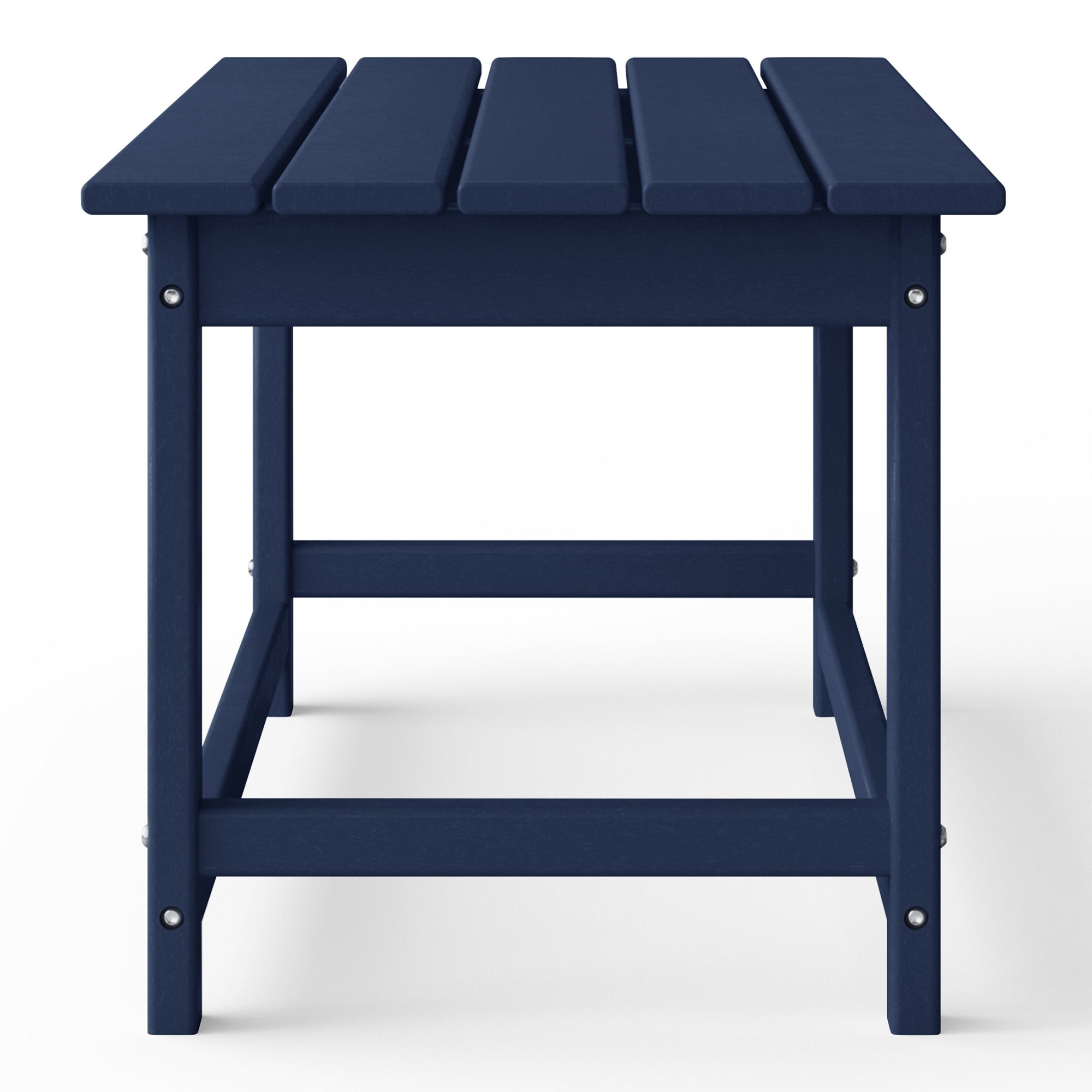 WestinTrends Malibu Outdoor Poly Coffee Table, 35.25 x 17.5 Inch, Navy Blue