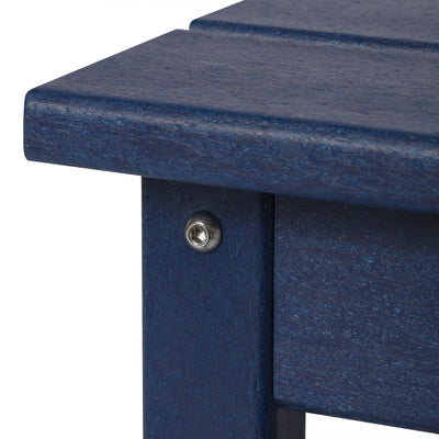 WestinTrends Malibu Outdoor Poly Coffee Table, 35.25 x 17.5 Inch, Navy Blue