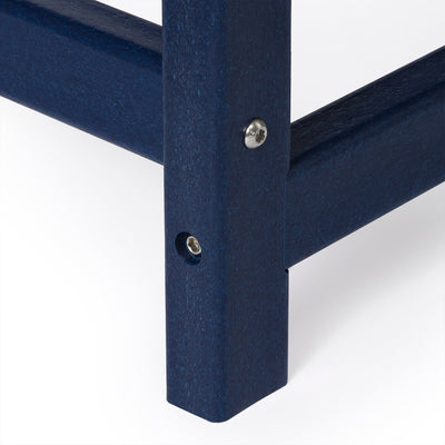 WestinTrends Malibu Outdoor Poly Coffee Table, 35.25 x 17.5 Inch, Navy Blue