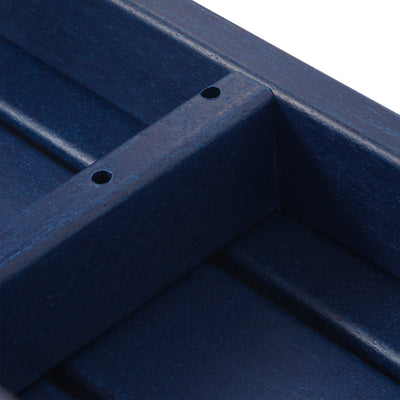 WestinTrends Malibu Outdoor Poly Coffee Table, 35.25 x 17.5 Inch, Navy Blue