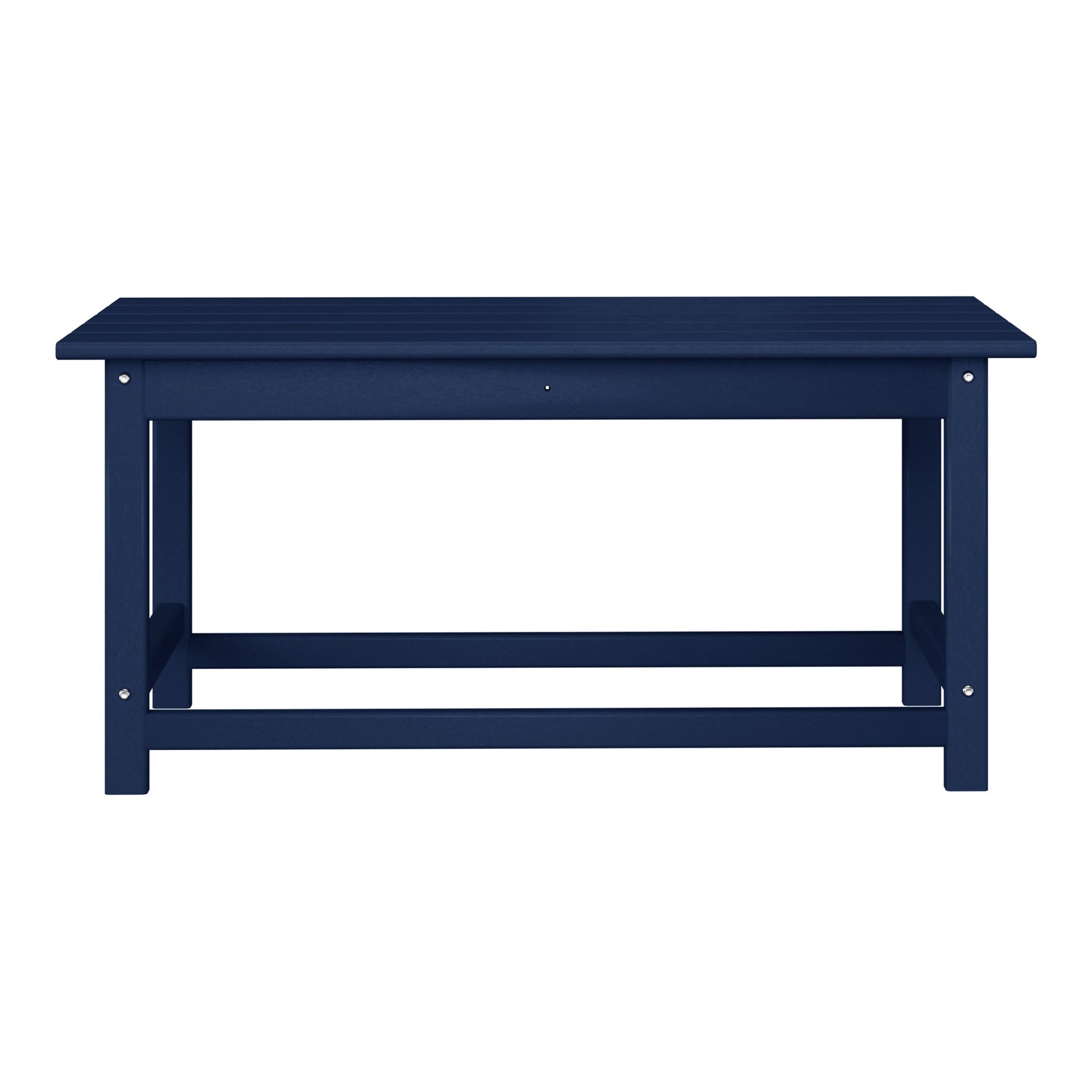 WestinTrends Malibu Outdoor Poly Coffee Table, 35.25 x 17.5 Inch, Navy Blue