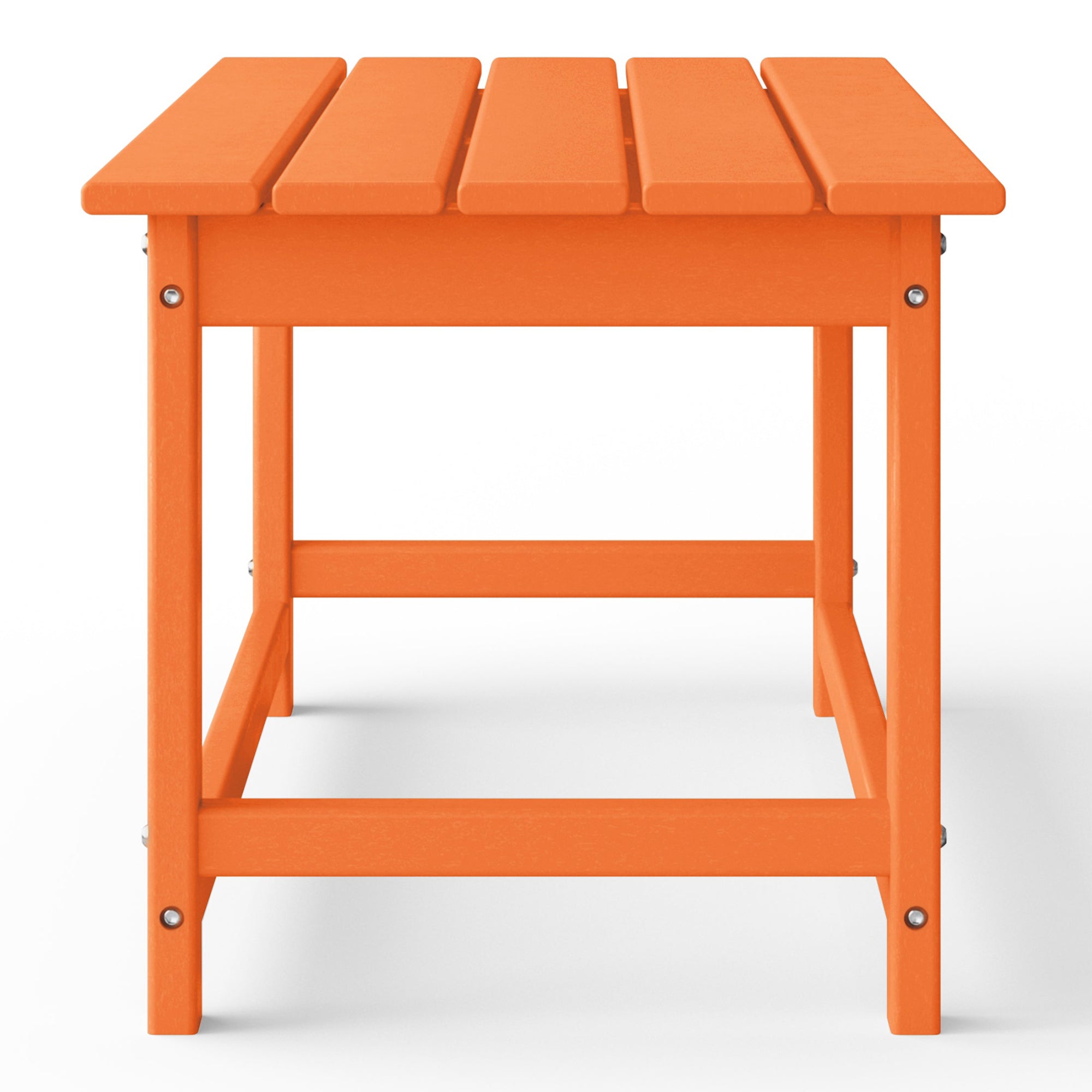 WestinTrends Malibu Outdoor Poly Lumber Coffee Table, 35.25 x 17.5 Inch, Orange