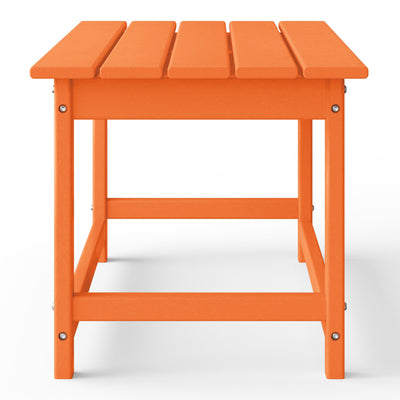 WestinTrends Malibu Outdoor Poly Lumber Coffee Table, 35.25 x 17.5 Inch, Orange