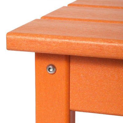 WestinTrends Malibu Outdoor Poly Lumber Coffee Table, 35.25 x 17.5 Inch, Orange