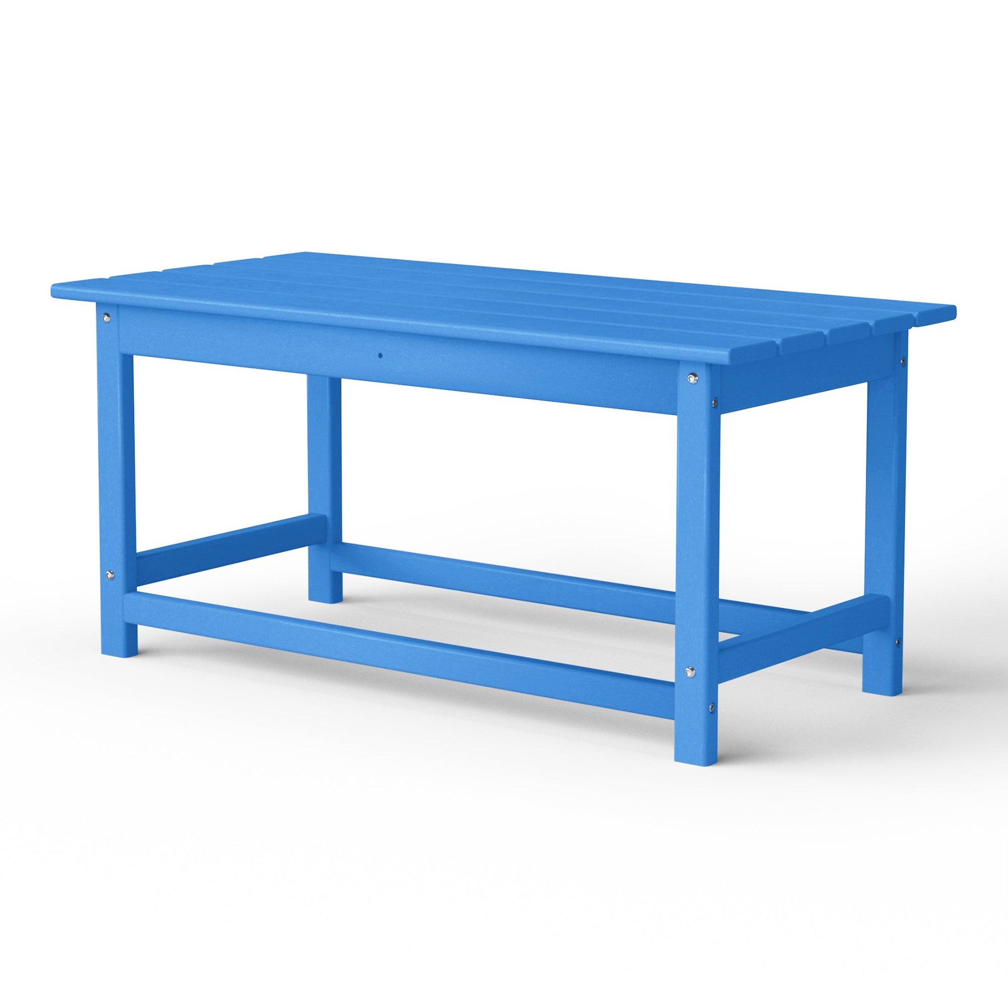 WestinTrends Malibu Outdoor Poly Coffee Table, 35.25 x 17.5 Inch, Pacific Blue