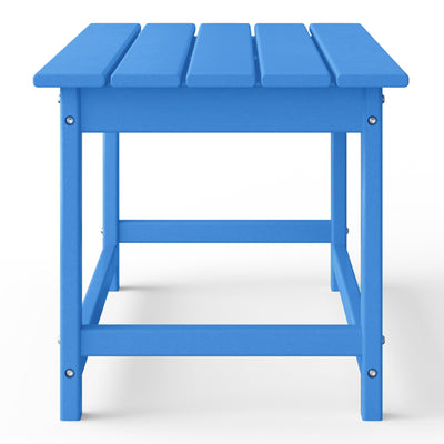 WestinTrends Malibu Outdoor Poly Coffee Table, 35.25 x 17.5 Inch, Pacific Blue