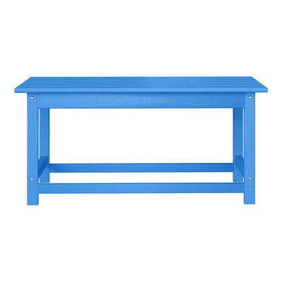 WestinTrends Malibu Outdoor Poly Coffee Table, 35.25 x 17.5 Inch, Pacific Blue