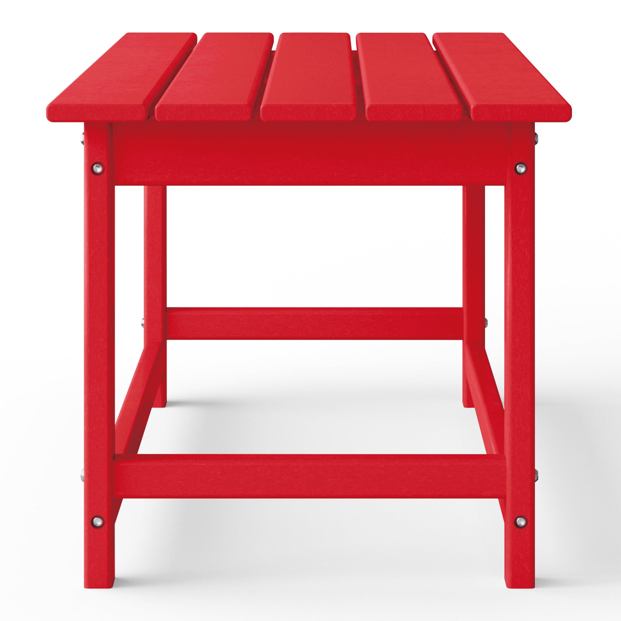 WestinTrends Malibu Outdoor Poly Lumber Coffee Table, 35.25 x 17.5 Inch, Red