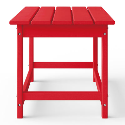 WestinTrends Malibu Outdoor Poly Lumber Coffee Table, 35.25 x 17.5 Inch, Red