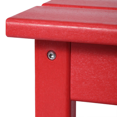 WestinTrends Malibu Outdoor Poly Lumber Coffee Table, 35.25 x 17.5 Inch, Red