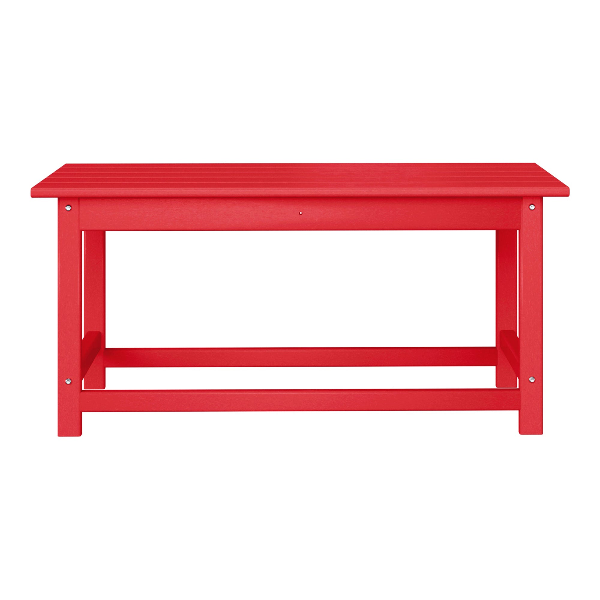 WestinTrends Malibu Outdoor Poly Lumber Coffee Table, 35.25 x 17.5 Inch, Red