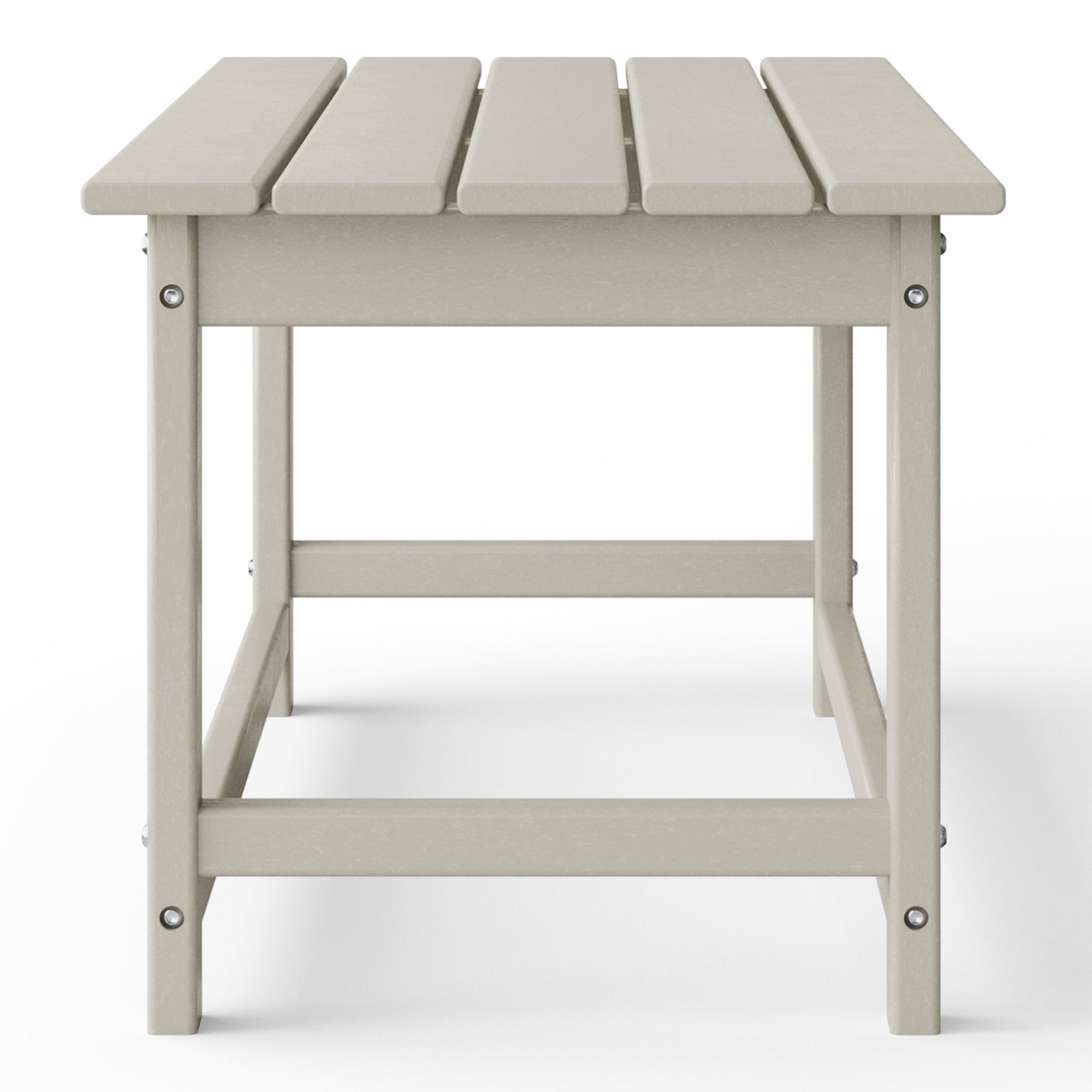 WestinTrends Malibu Outdoor Poly Lumber Coffee Table, 35.25 x 17.5 Inch, Sand