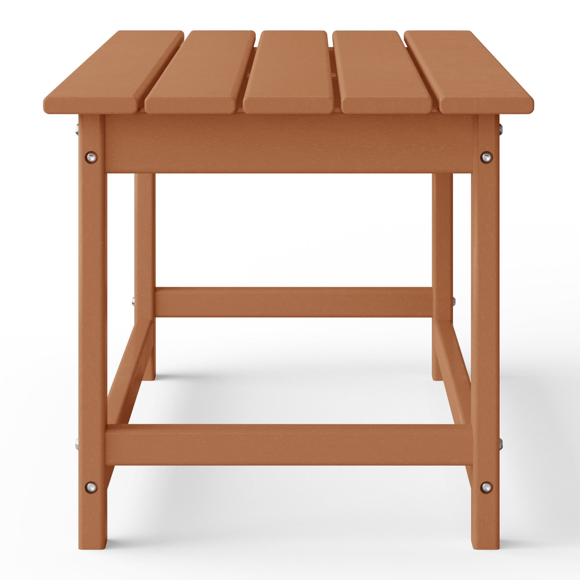 WestinTrends Malibu Outdoor Poly Lumber Coffee Table, 35.25 x 17.5 Inch, Teak