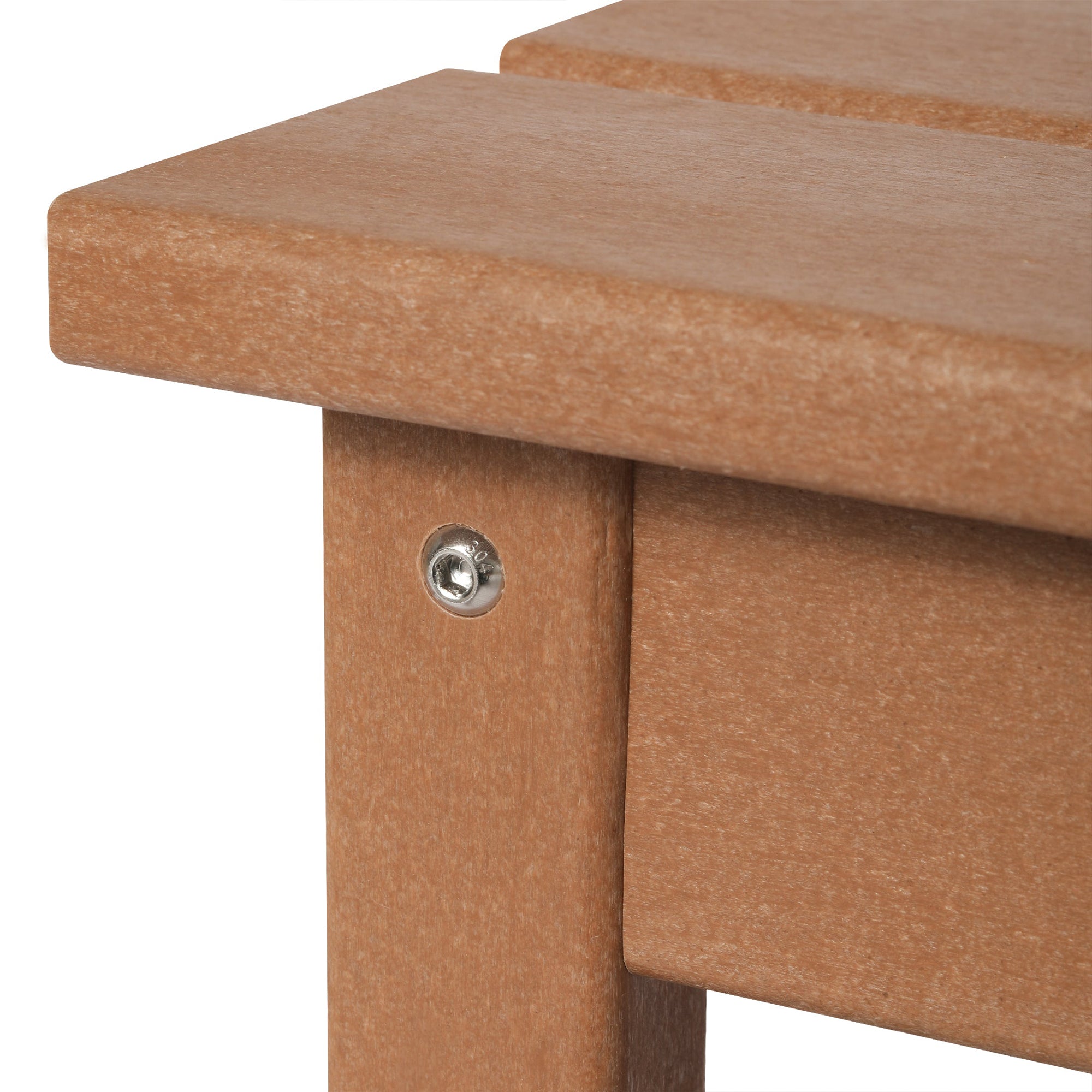 WestinTrends Malibu Outdoor Poly Lumber Coffee Table, 35.25 x 17.5 Inch, Teak
