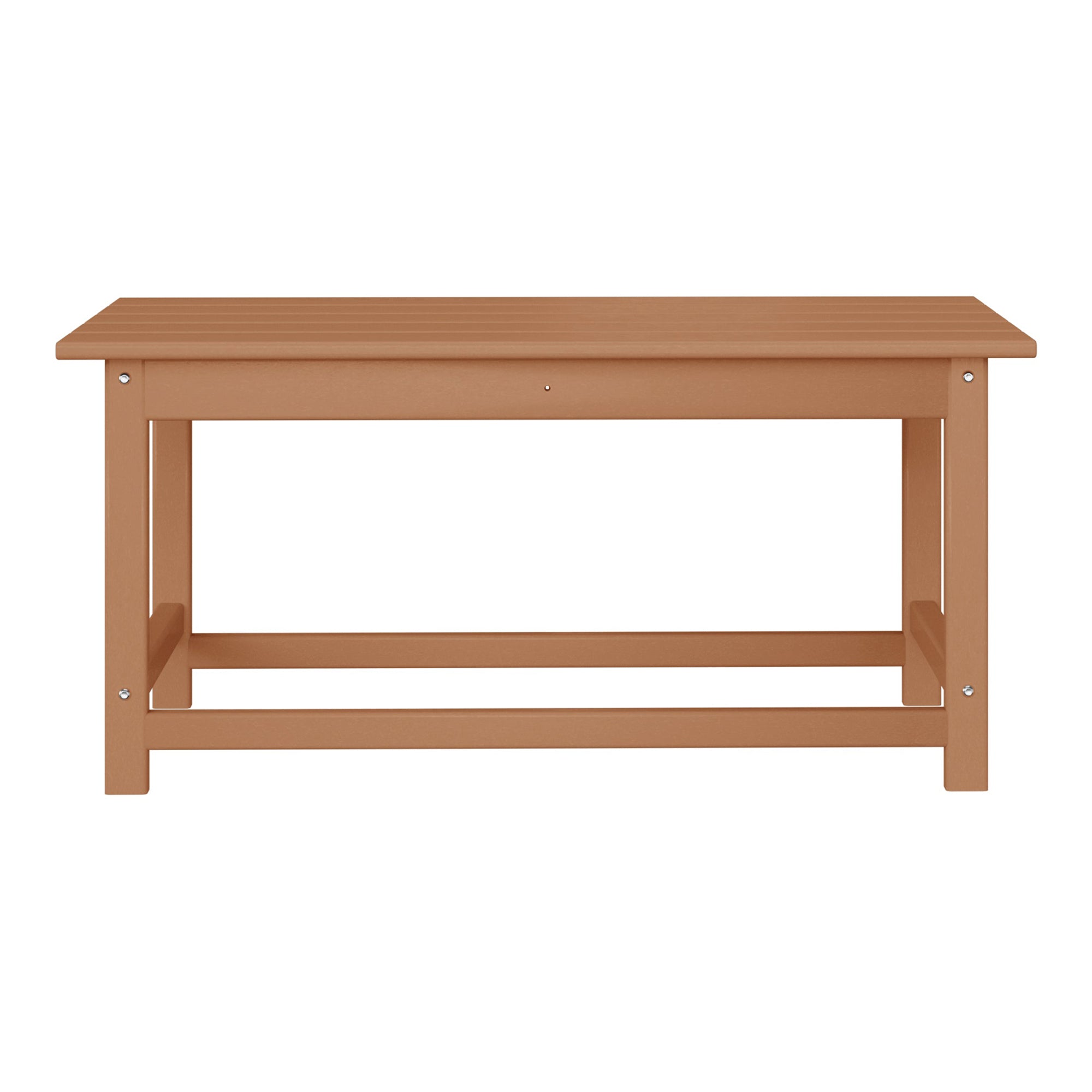 WestinTrends Malibu Outdoor Poly Lumber Coffee Table, 35.25 x 17.5 Inch, Teak