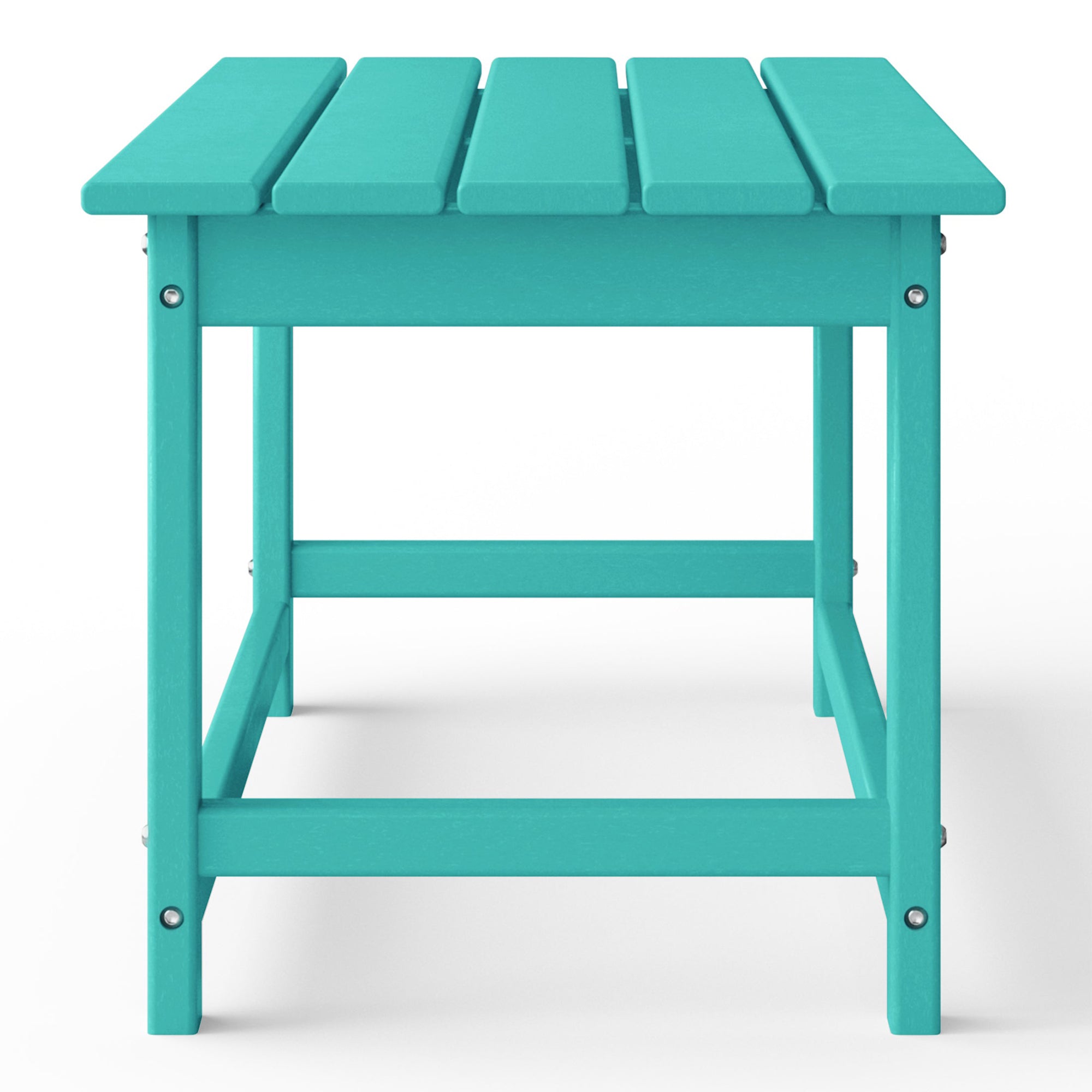 WestinTrends Malibu Outdoor Poly Wood Coffee Table, 35.25 x 17.5 Inch, Turquoise