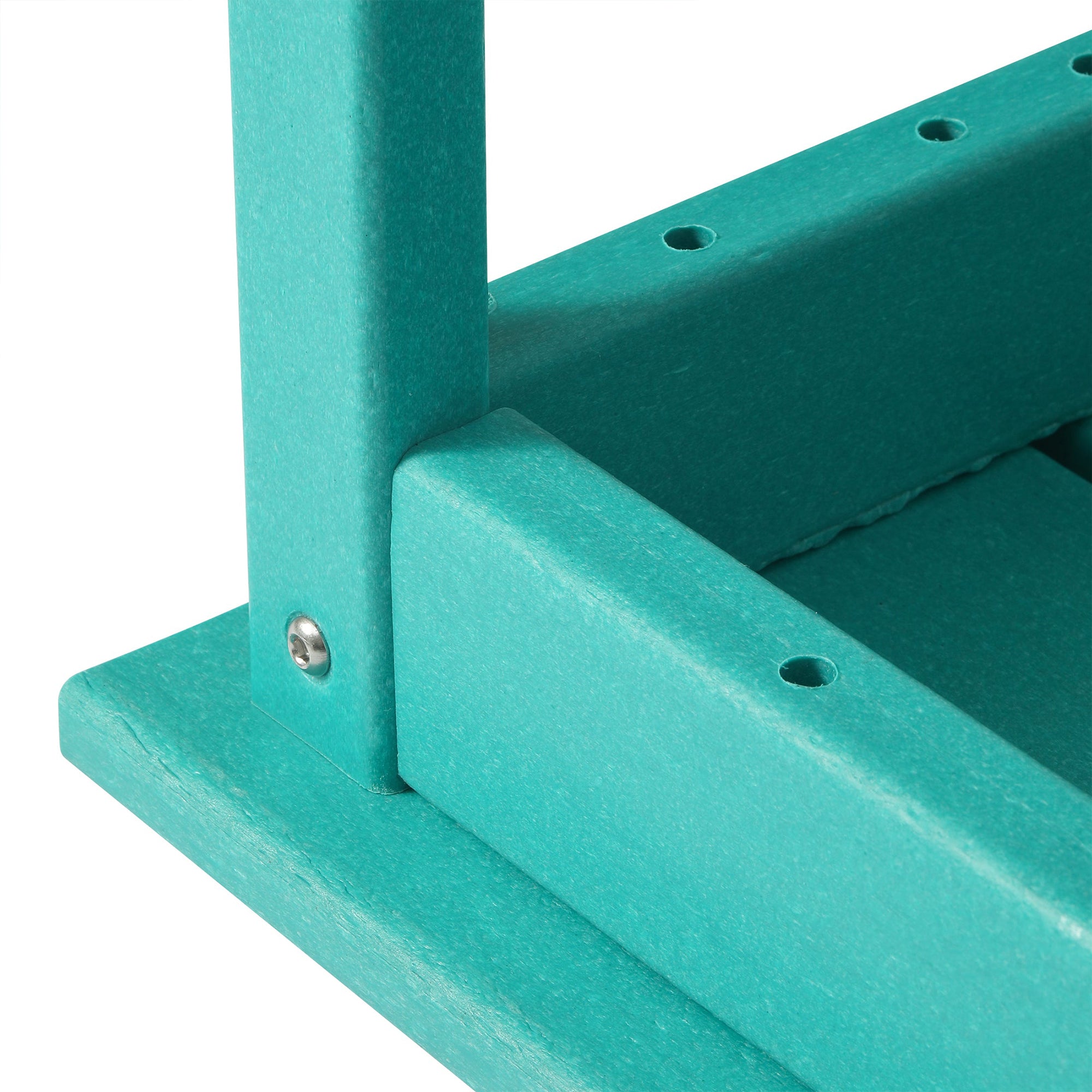 WestinTrends Malibu Outdoor Poly Wood Coffee Table, 35.25 x 17.5 Inch, Turquoise