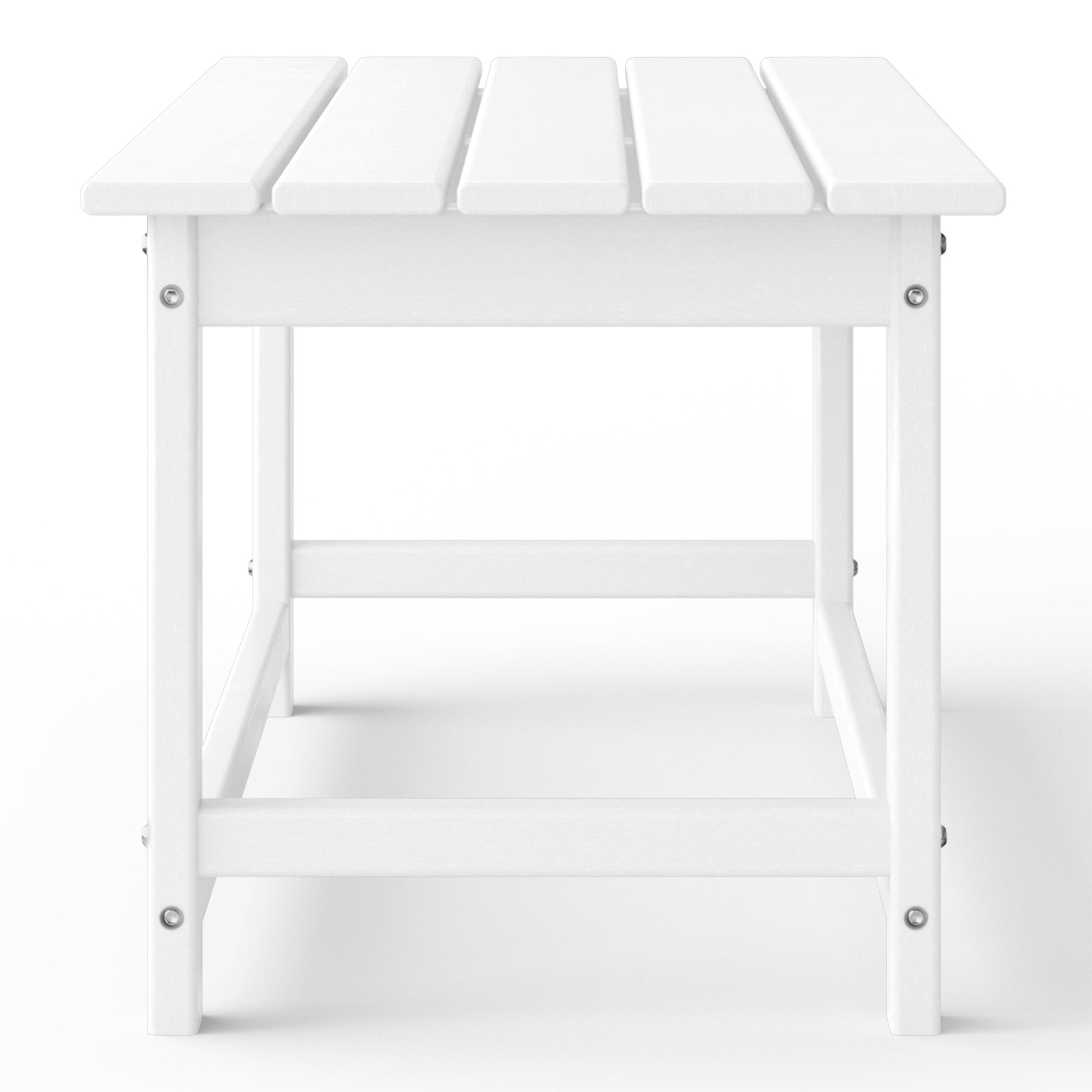 WestinTrends Malibu Outdoor Poly Lumber Coffee Table, 35.25 x 17.5 Inch, White