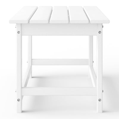 WestinTrends Malibu Outdoor Poly Lumber Coffee Table, 35.25 x 17.5 Inch, White
