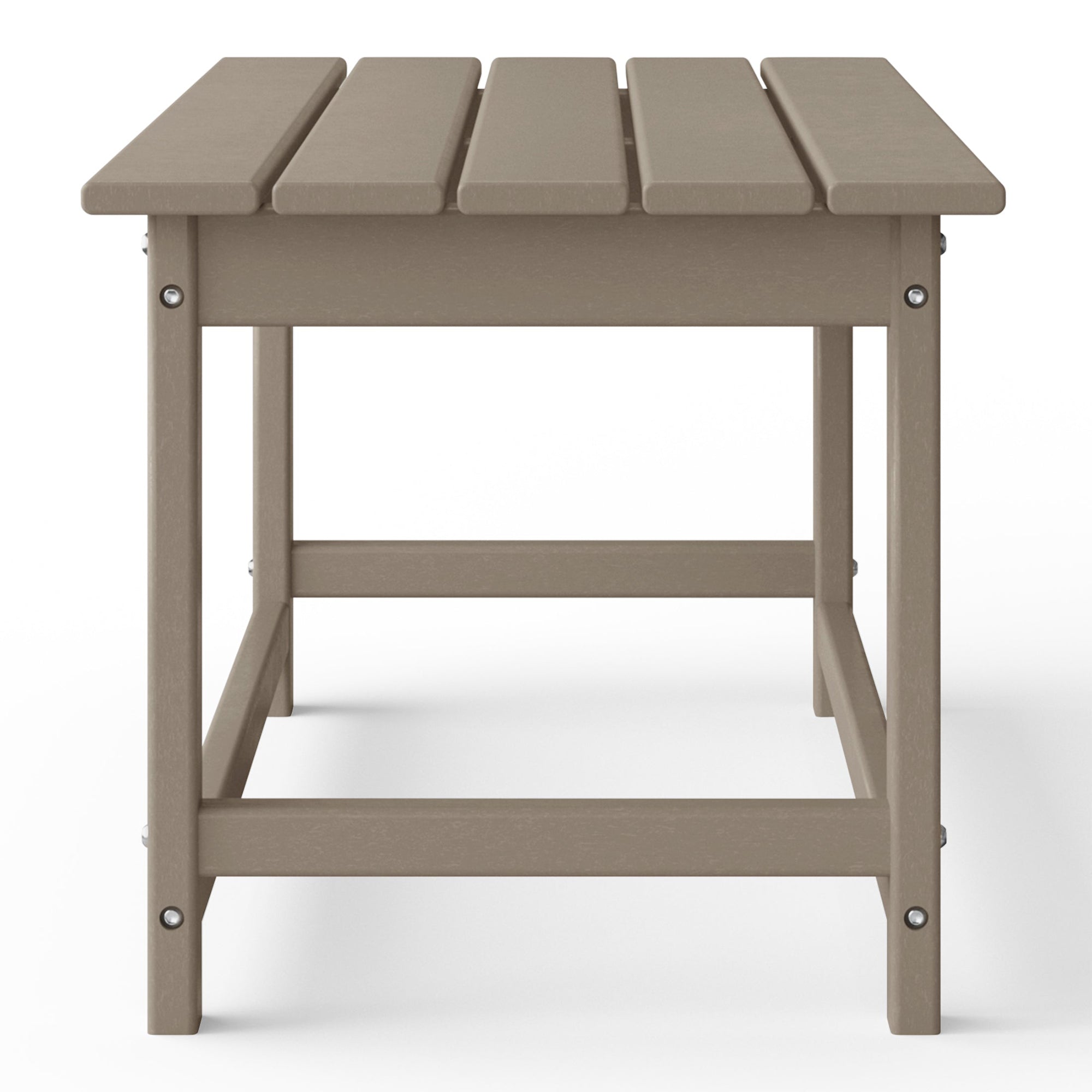 WestinTrends Malibu Outdoor Poly Coffee Table, 35.25 x 17.5 Inch, Weathered Wood