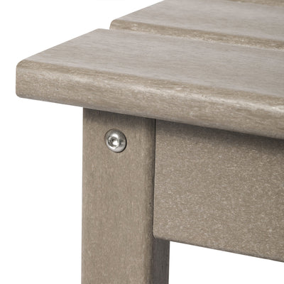 WestinTrends Malibu Outdoor Poly Coffee Table, 35.25 x 17.5 Inch, Weathered Wood