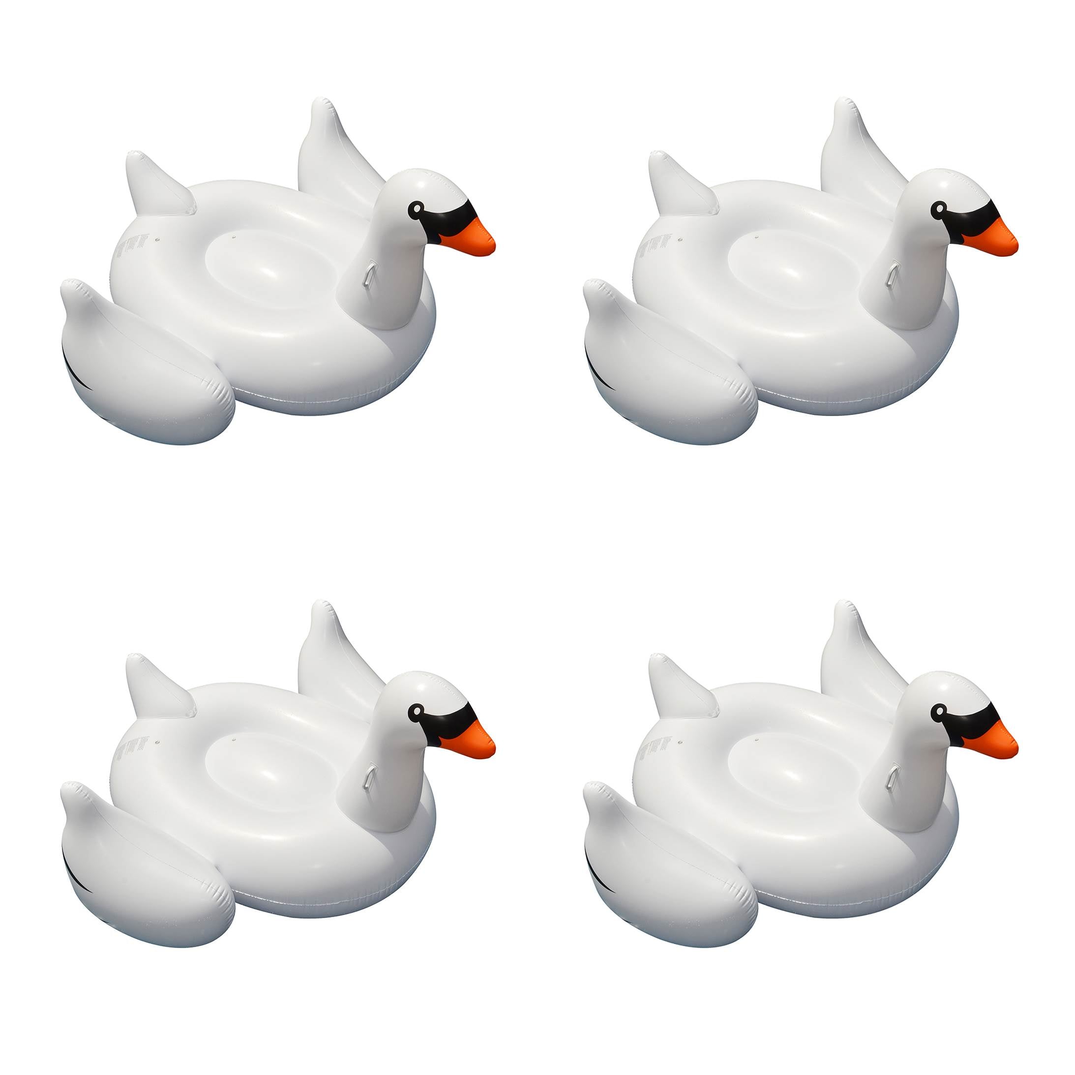 4-Pack Swimline Giant Inflatable Ride-On 75-Inch Swan Floats | 4 x 90621 - VMInnovations