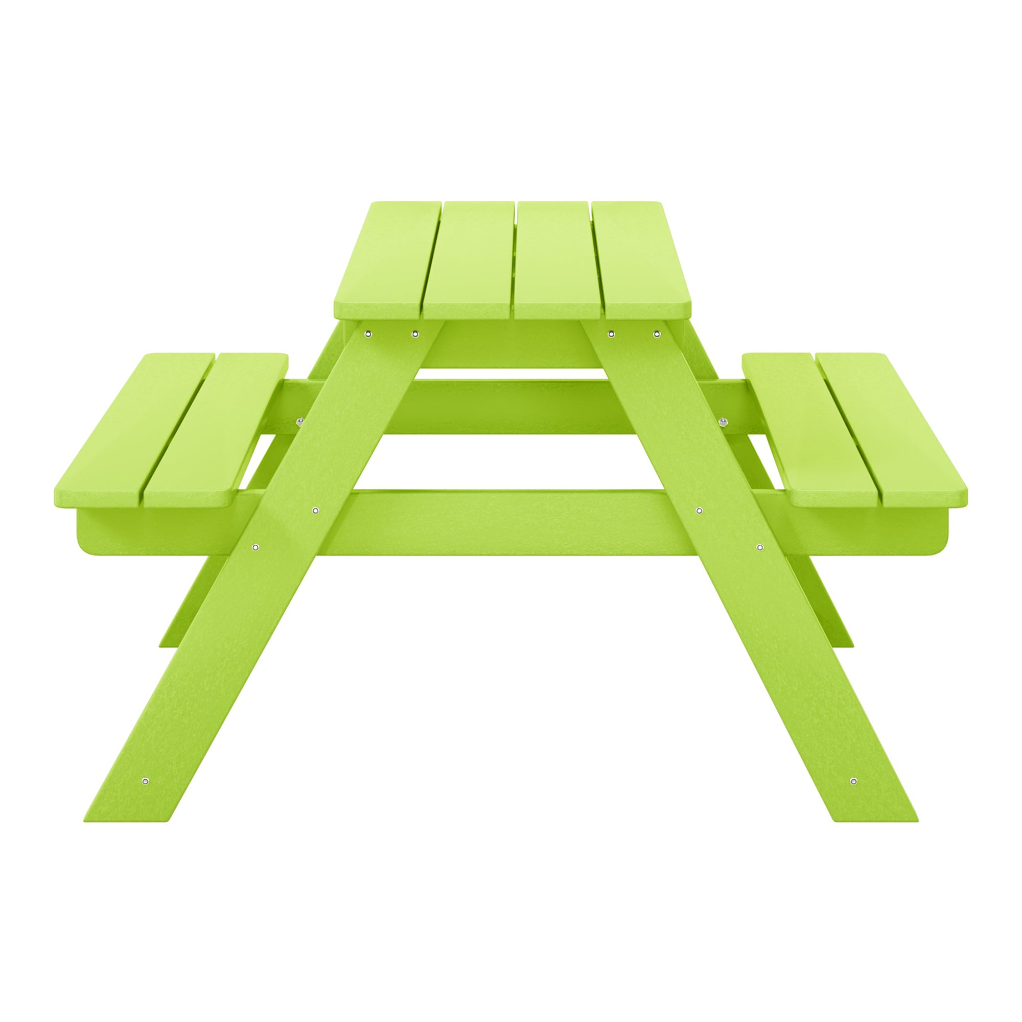 WestinTrends Malibu Indoor/Outdoor Patio HDPE Picnic Bench Table for Kids, Lime